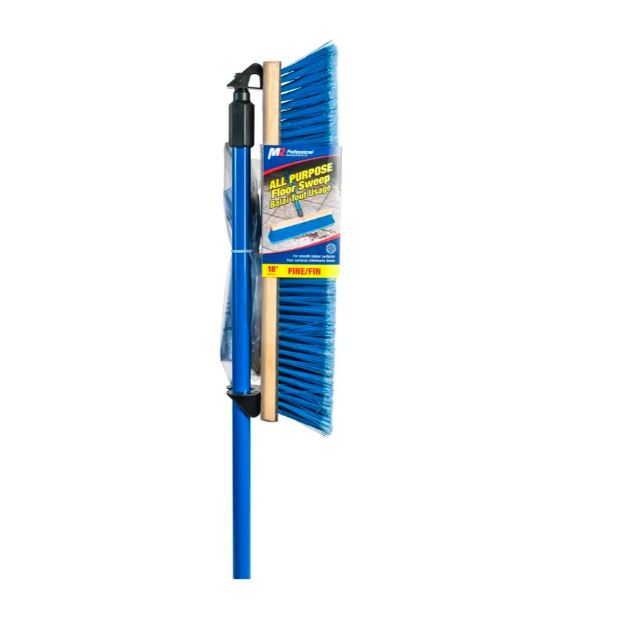 24&quot; Blue Soft Bristles  Push  Broom W/Handle