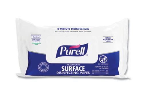 Purell Surface Disinfecting  Wipes Flat Pack 72/pk (12/cs)