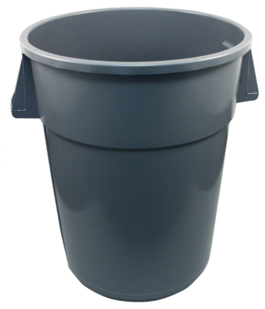 55 Gallon Gator Round  Gray Receptacle