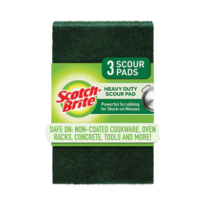 Heavy Duty Scour Pad 3.8 x 6&quot;  Green (10/bx)