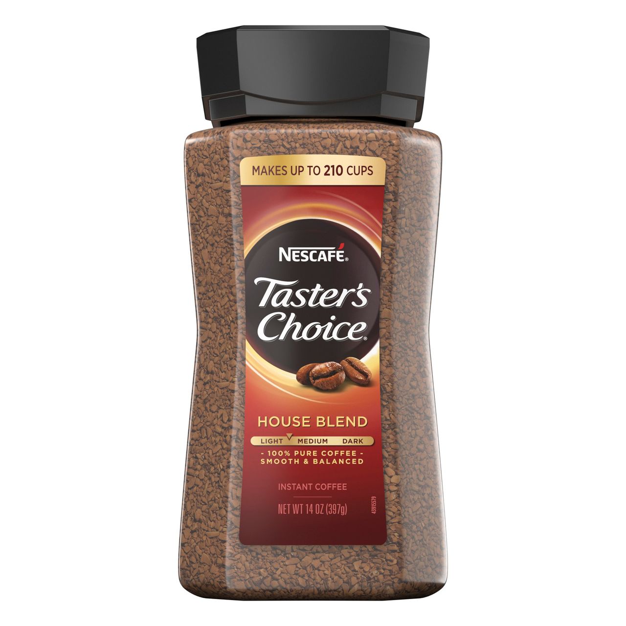 Tasters Choice House Blend  Coffee Plastic 14oz (12/cs)